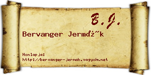 Bervanger Jermák névjegykártya